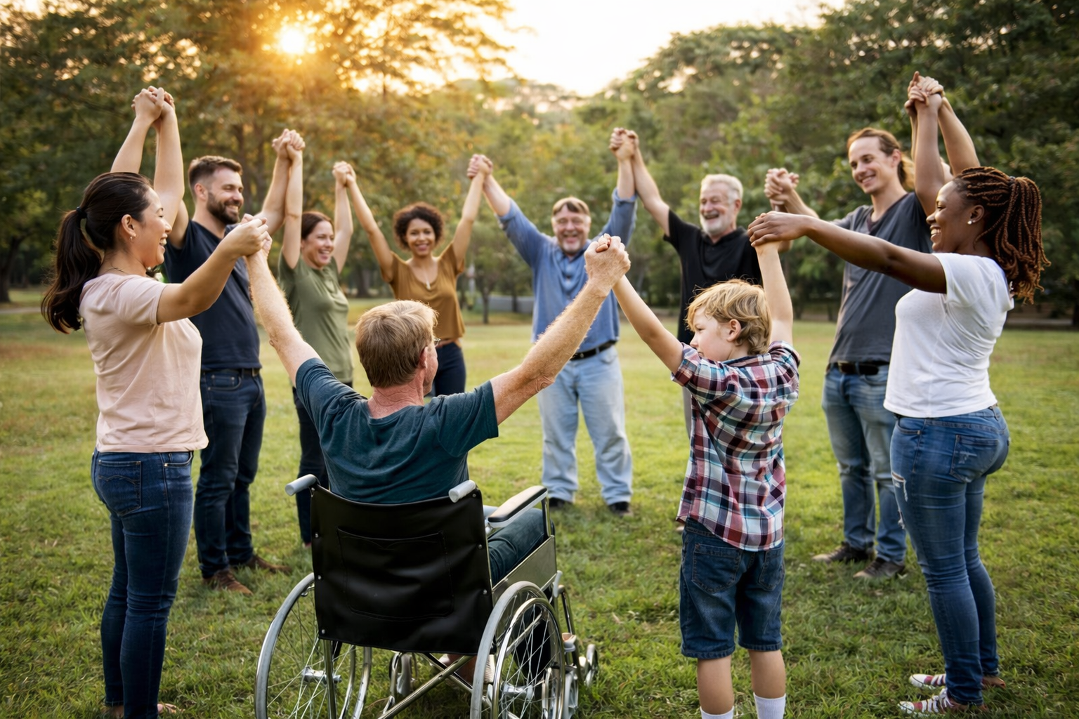 Participant enjoying community access support